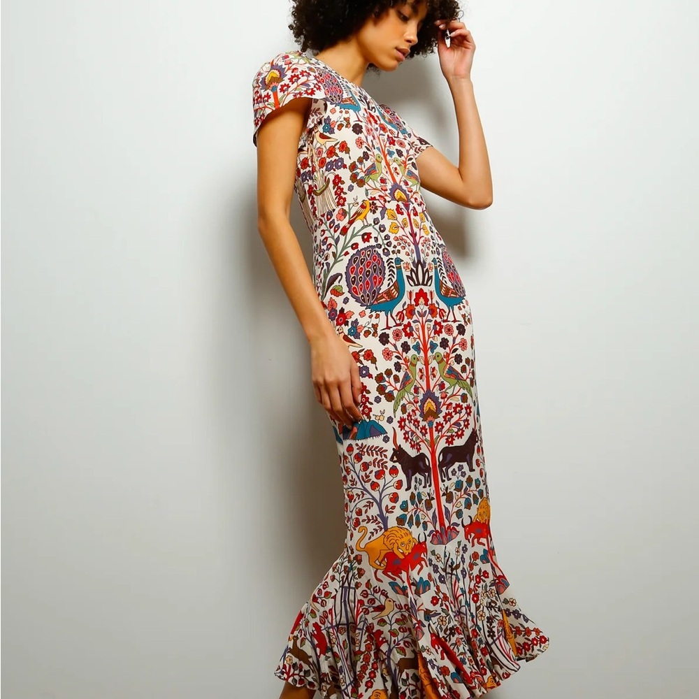 Rhode Lulani Crepe Jungle Printed Dress
